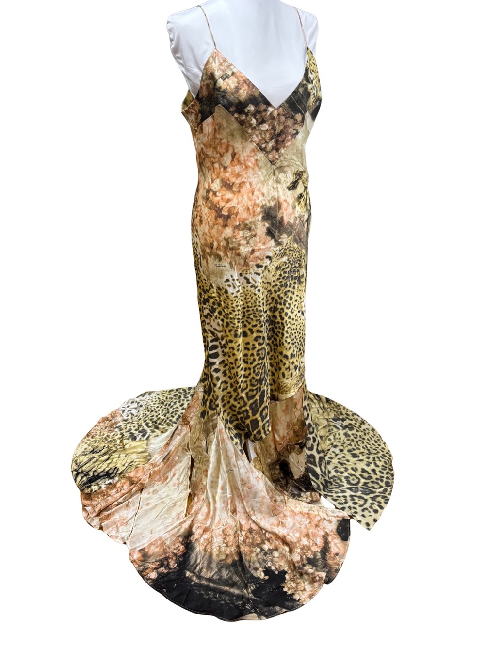 Rare Roberto Cavalli SS2004 Archival Silk Leopard Gown XL